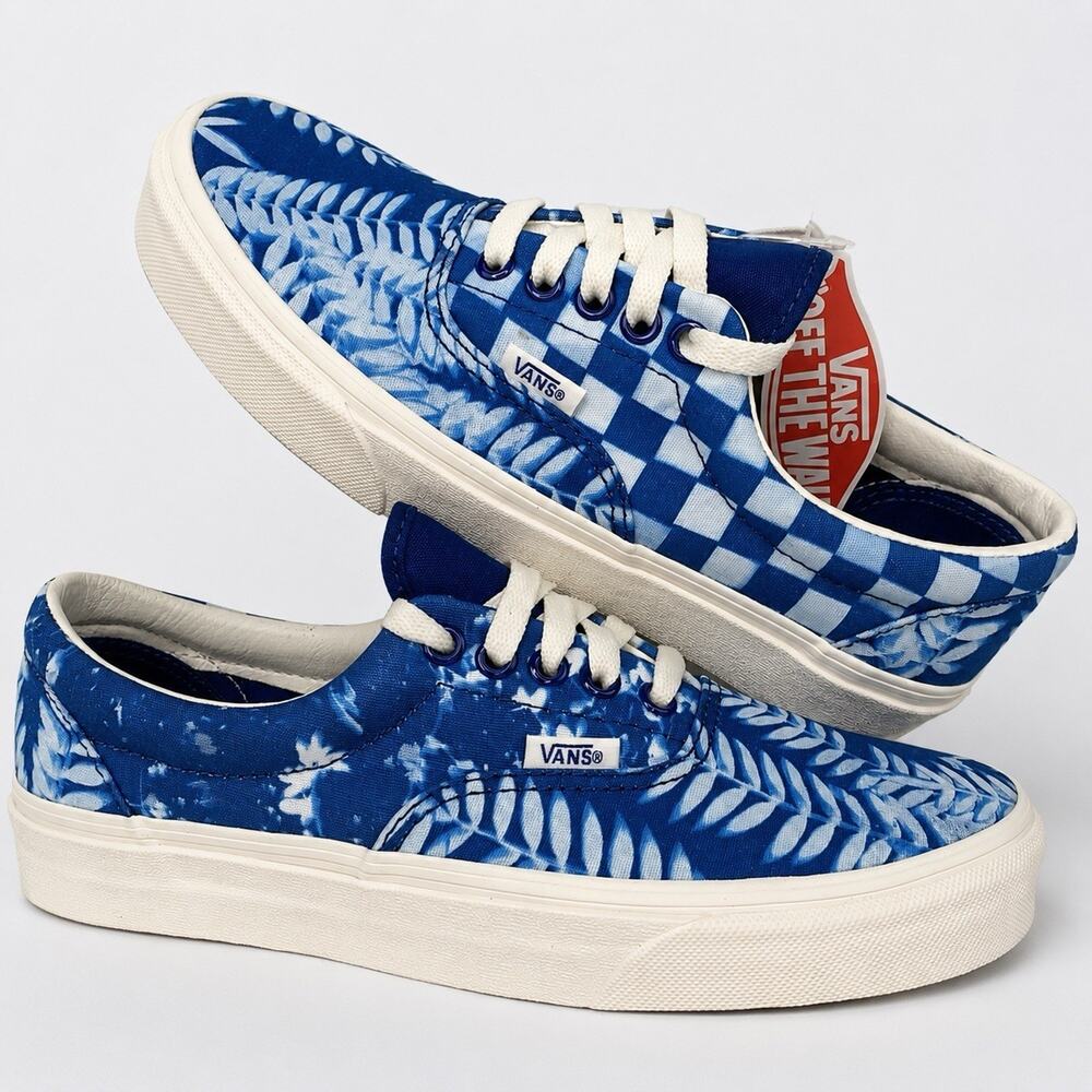 Vans Era Solar Floral True Blue Checkerboard Sneakers Women’s 8.5 Men’s 7 NWT